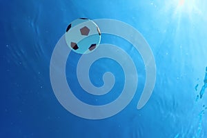 Football Summer Concept, Football underwater, Swimming Pool, SummerÂ Football Camp